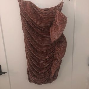 Express Dusty Rose Strapless Cocktail Dress